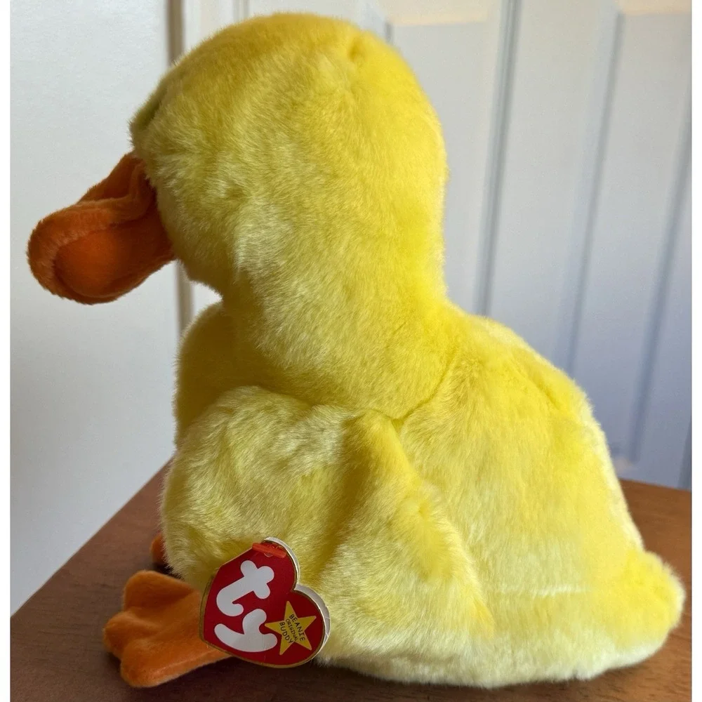 Ty Beanie Buddies 1998 Quackers 9'' Yellow Duck‎ Plush Retired MWMT